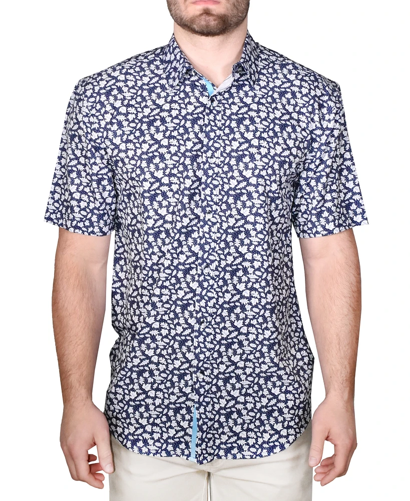 Vintage 1946 Men's Printed Short-Sleeve Woven Shirt