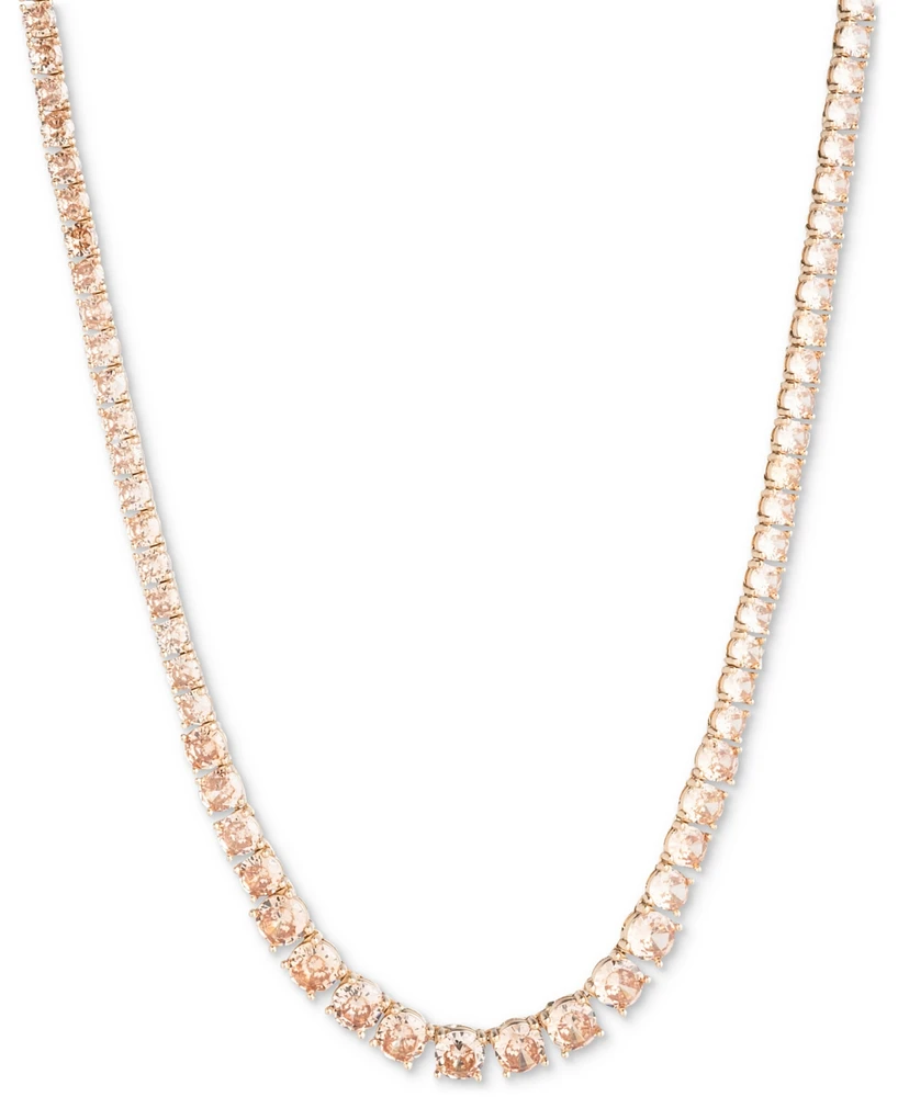 Marchesa Gold-Tone Champagne Stone Collar Necklace, 16" + 3" extender