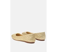 janice quilted ballerina flats
