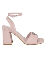 Guess Women's Gelyae Block Heel Slip-On Ankle Strap Sandals