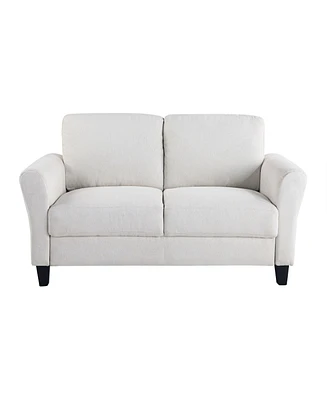 Lifestyle Solutions 57.9" Microfiber Wilshire Loveseat with Rolled Arms
