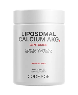 Codeage Liposomal Calcium Akg Supplement - Calcium Alpha-Ketoglutarate - 2-Month Supply - Liposomal Delivery - 1 Capsule Per Serving