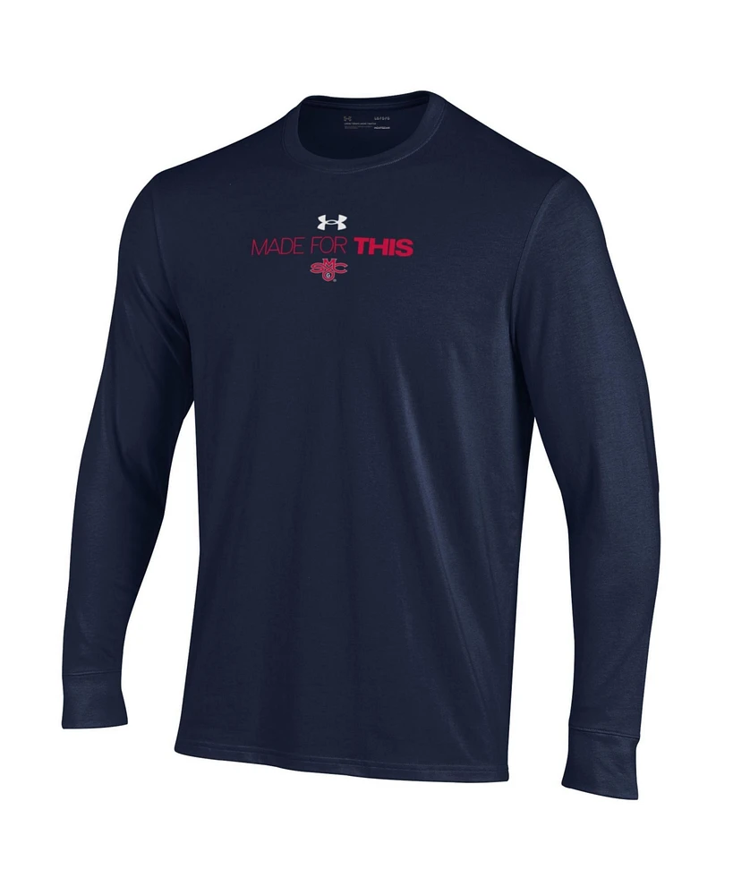 Men's Under Armour Navy Saint Mary'S Gaels 2024 On Court Bench Unity Long Sleeve T-Shirt