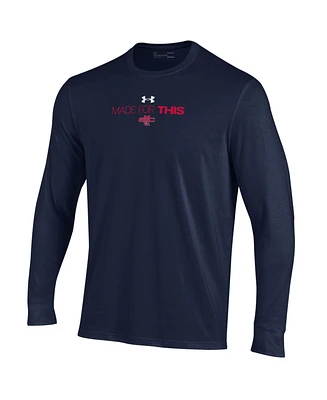 Men's Under Armour Navy Saint Mary'S Gaels 2024 On Court Bench Unity Long Sleeve T-Shirt