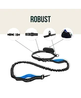 Elastic and Reflective Dog Leash for Jogging with Belly Strap