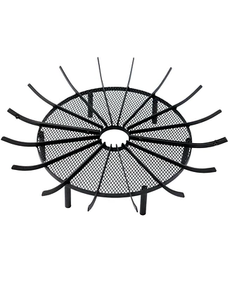 Aoodor Round Fire Pit Log Grate