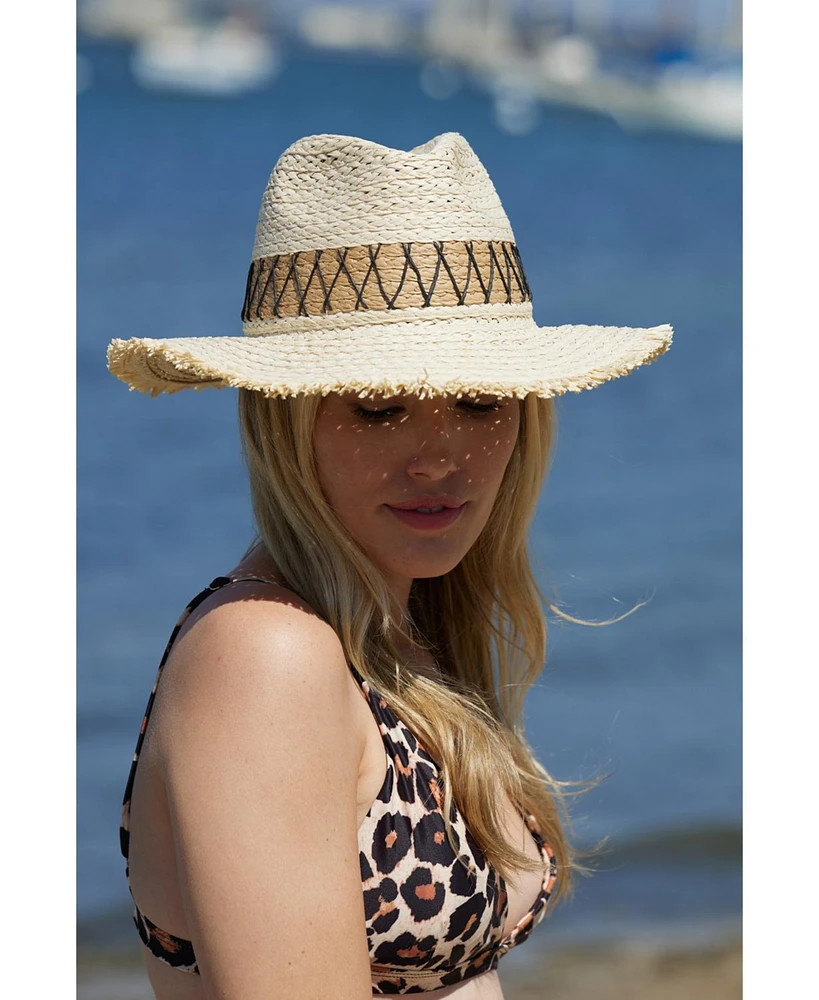 Peter Grimm Zag Two Toned Straw Hat