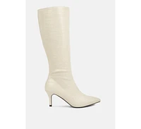 London Rag Uptown Pointed Mid Heel Calf Boots