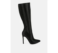 pipette diamante set high heeled calf boot