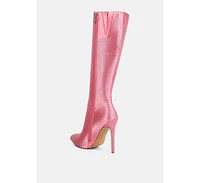 London Rag Pipette Diamante Set High Heeled Calf Boot