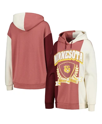 Women's Gameday Couture Maroon Minnesota Golden Gophers Hall of Fame Colorblock Pullover Hoodie