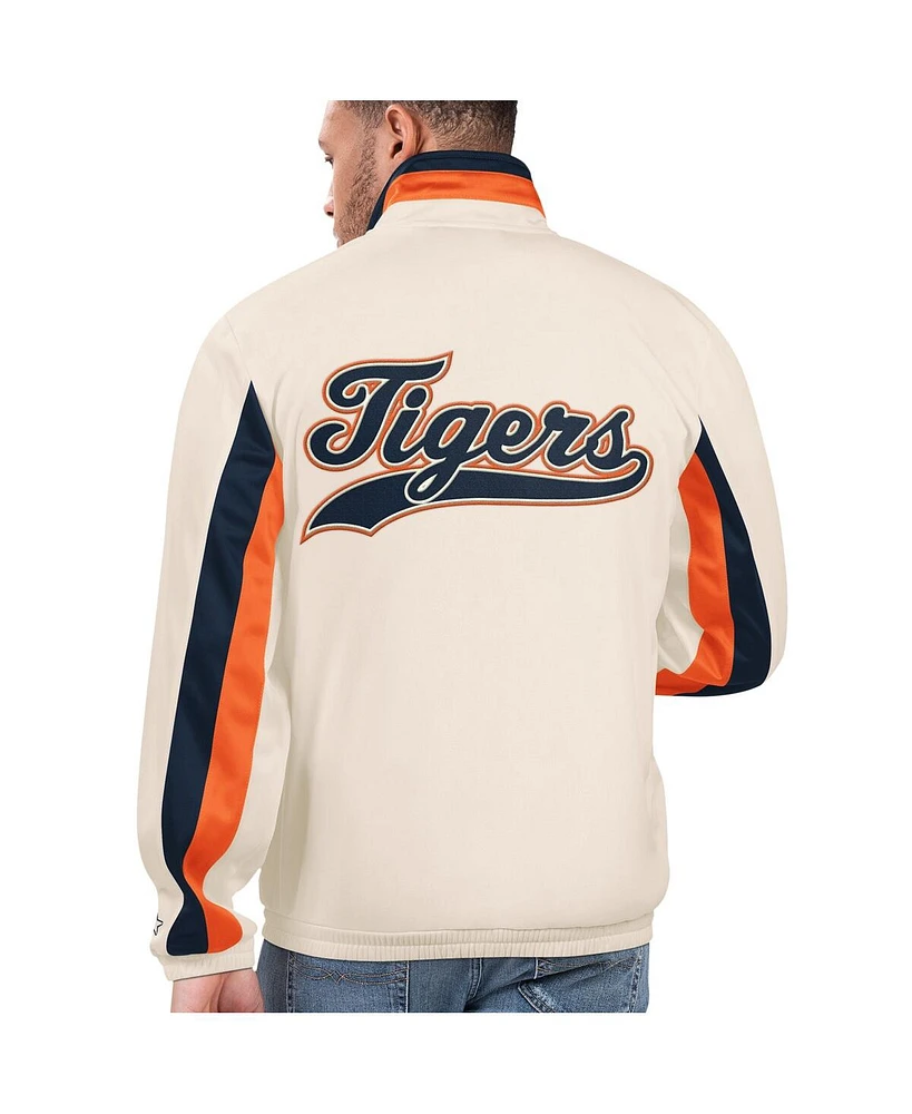 Men's Starter Cream Detroit Tigers Rebound Cooperstown Collection Full-Zip Track Jacket