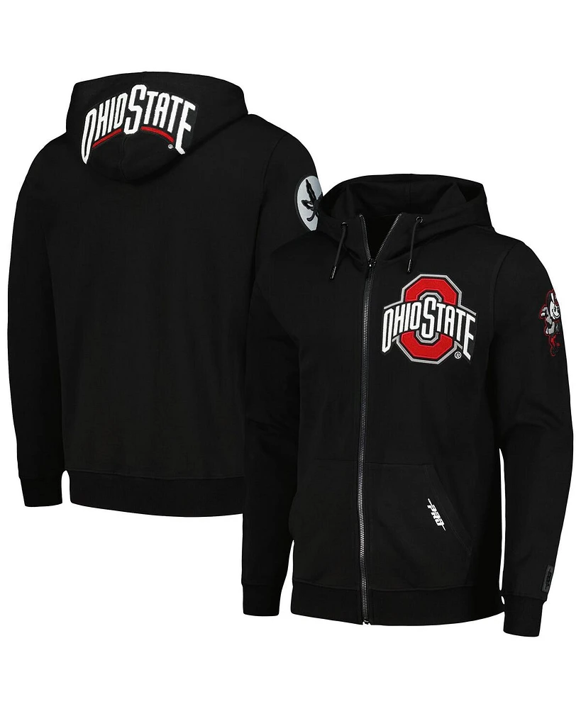 Men's Pro Standard Black Ohio State Buckeyes Classic Full-Zip Hoodie