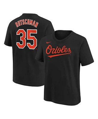 Big Boys Nike Adley Rutschman Black Baltimore Orioles Home Player Name and Number T-shirt