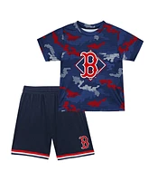 Toddler Boys and Girls Outerstuff Navy Boston Red Sox Field Ball T-shirt Shorts Set