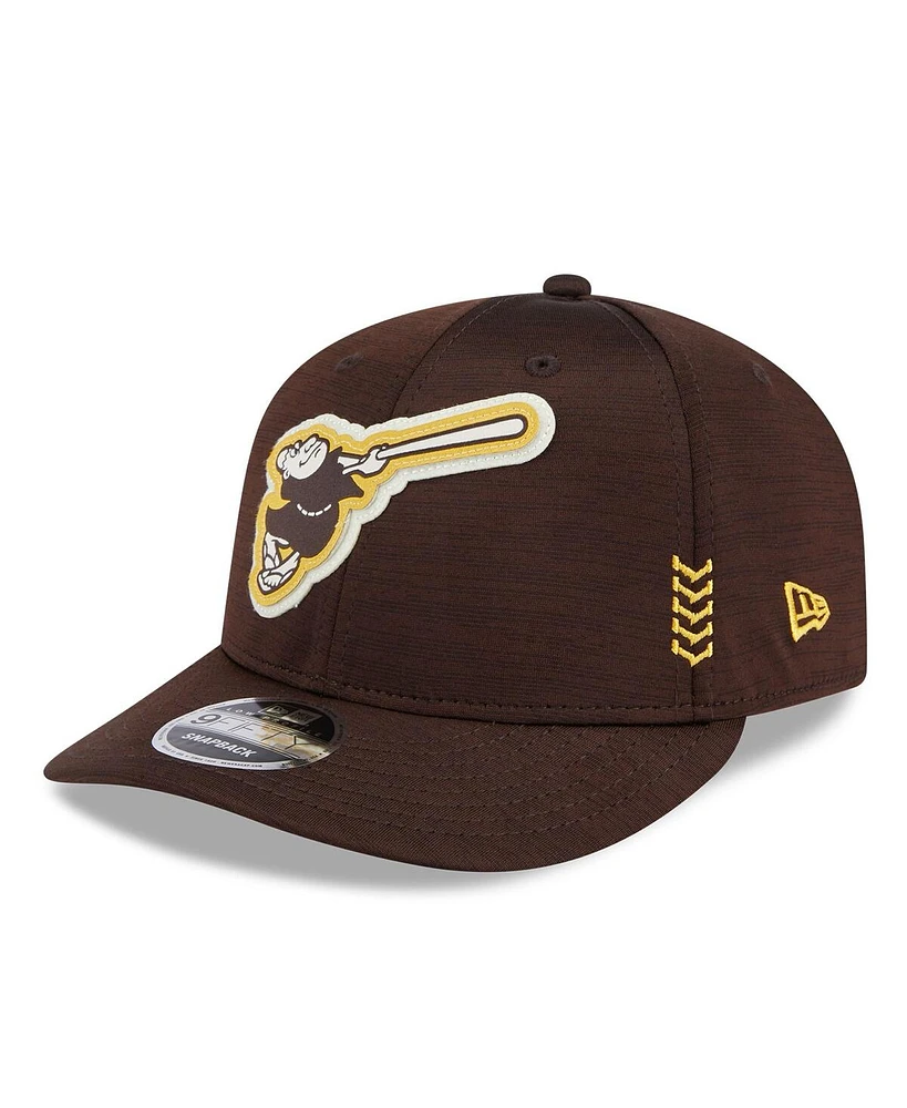 Men's New Era Brown San Diego Padres 2024 Clubhouse Low Profile 59FIFTY Snapback Hat