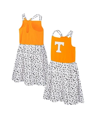 Big Girls Colosseum Tennessee Orange, White Volunteers Robin Floral Dress