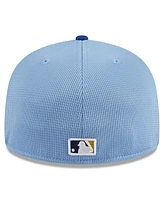 New Era Men's Light Blue Milwaukee Brewers 2024 Batting Practice 59FIFTY Fitted Hat