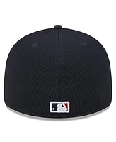 Men's New Era White Cleveland Guardians 2024 Batting Practice Low Profile 59FIFTY Fitted Hat