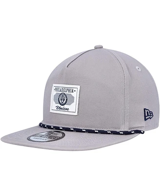 Men's New Era Gray Philadelphia Union Patch Golfer Adjustable Hat