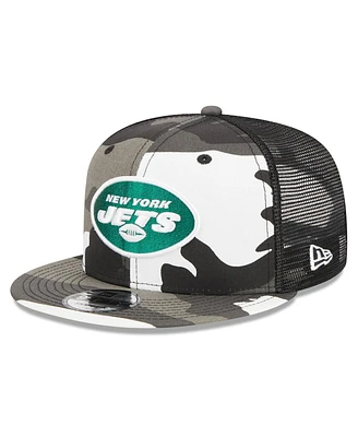 Men's New Era Urban Camo New York Jets 9FIFTY Trucker Snapback Hat
