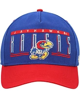 Men's '47 Brand Royal Kansas Jayhawks Double Header Hitch Adjustable Hat