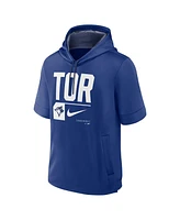 Men's Nike Royal Toronto Blue Jays Tri Code Lockup Short Sleeve Pullover Hoodie