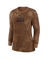 Women's Nike Brown New Orleans Saints 2023 Salute to Service Long Sleeve T-shirt