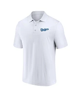 Men's Fanatics Royal, White Los Angeles Dodgers Dueling Logos Polo Shirt Combo Set