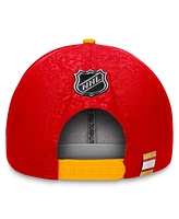 Men's Fanatics Red, Yellow Calgary Flames Authentic Pro Rink Two-Tone Snapback Hat