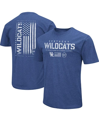 Men's Colosseum Royal Distressed Kentucky Wildcats Oht Military-Inspired Appreciation Flag 2.0 T-shirt