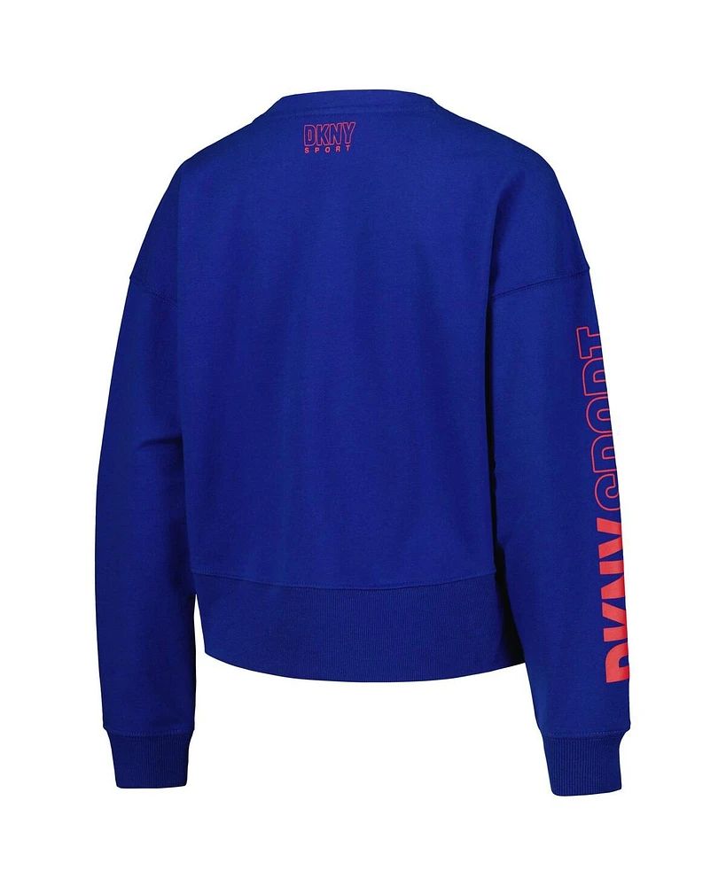 Women's Dkny Sport Royal Chicago Cubs Lily V-Neck Pullover Sweatshirt