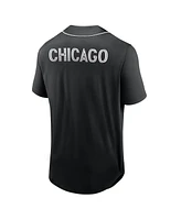 Men's Fanatics Black Chicago Fire Third Period Fashion Baseball Button-Up Jersey