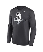 Men's Nike Anthracite San Diego Padres Icon Legend Performance Long Sleeve T-shirt