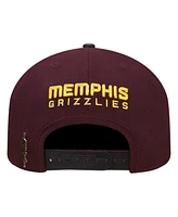 Men's Pro Standard Maroon, Black Memphis Grizzlies Gold Rush 2-Tone Snapback Hat