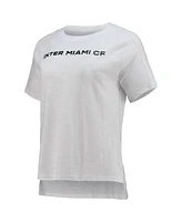 Women's Concepts Sport White Distressed Inter Miami Cf Resurgence T-shirt