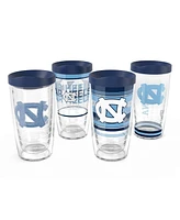 Tervis Tumbler North Carolina Tar Heels Four-Pack 16 Oz Classic Tumbler Set