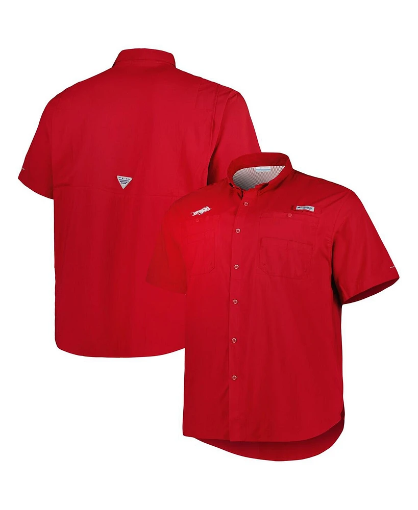 Men's Columbia Cardinal Arkansas Razorbacks Big and Tall Collegiate Tamiami Button-Down Shirt