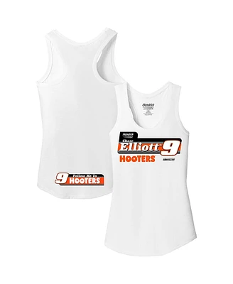 Women's Hendrick Motorsports Team Collection White Chase Elliott Hooters Racer Back Tank Top