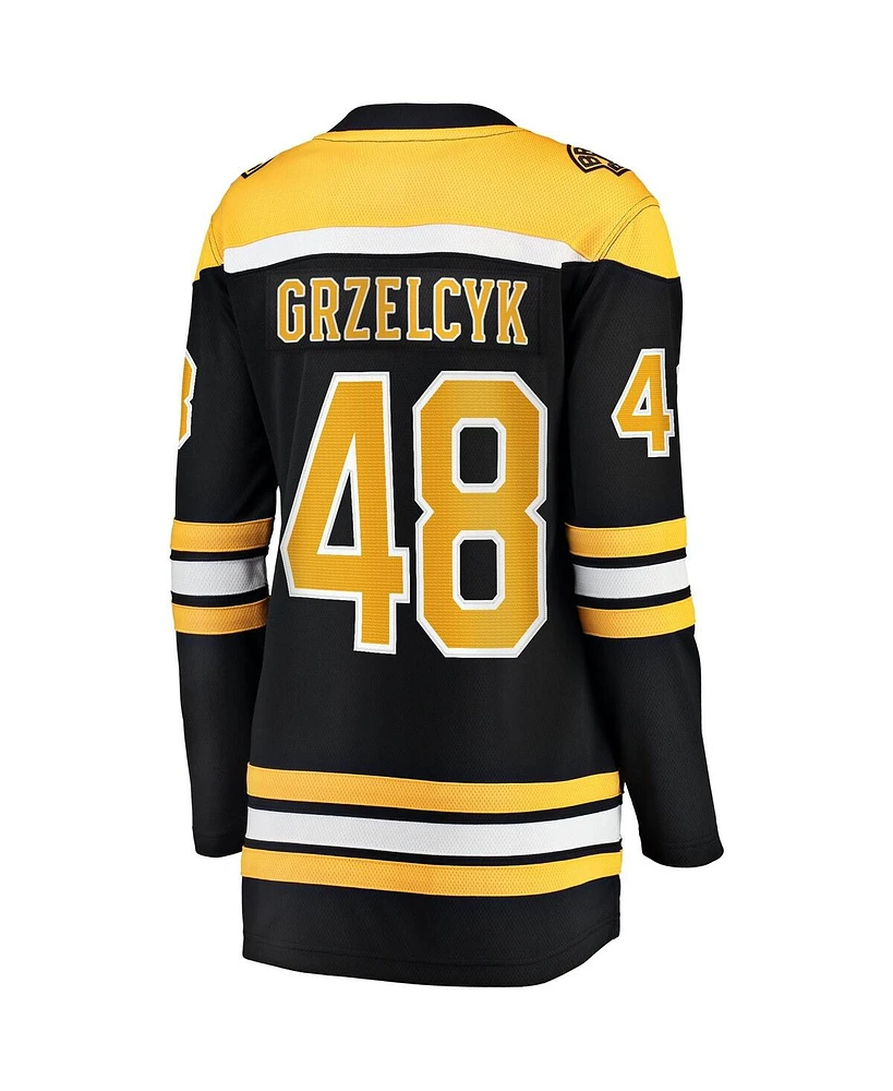 Women's Fanatics Matt Grzelcyk Black Boston Bruins Home Breakaway Player Jersey