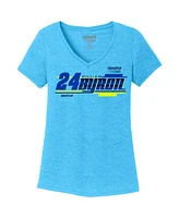 Women's Hendrick Motorsports Team Collection Blue William Byron Tri-Blend V-Neck T-shirt