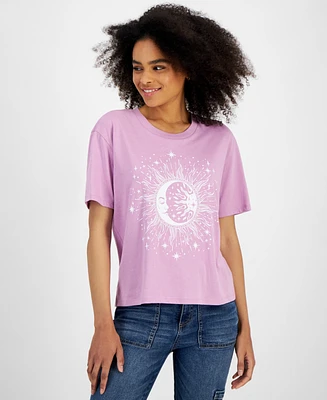 Rebellious One Juniors' Party Celestial Graphic T-Shirt