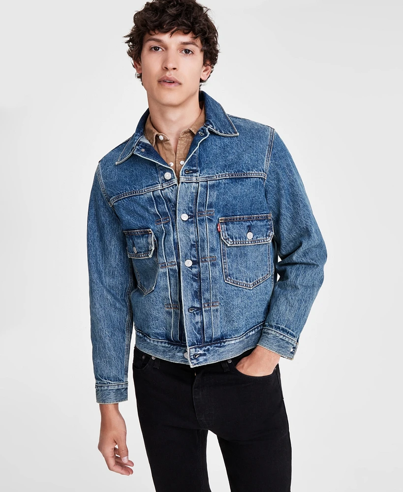 With Hood LEVI'S Relaxed Fit Trucker Jacket Mens Denim Jacket