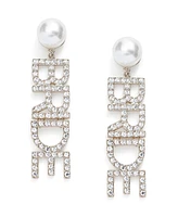 Kleinfeld Faux Stone Pave Bride Statement Drop Earrings