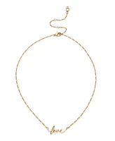 Kleinfeld Gold-Tone Love Script Bib Necklace