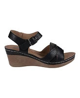 Gc Shoes Women's Monaco Crisscross Wedge Sandals