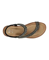 Gc Shoes Women's Reille Jeweled Asymmetrical Flat Sandals