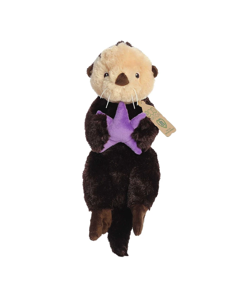 Aurora Large Eco Hugs Sea Otter Eco Nation Eco-Friendly Plush Toy Brown 14.5"