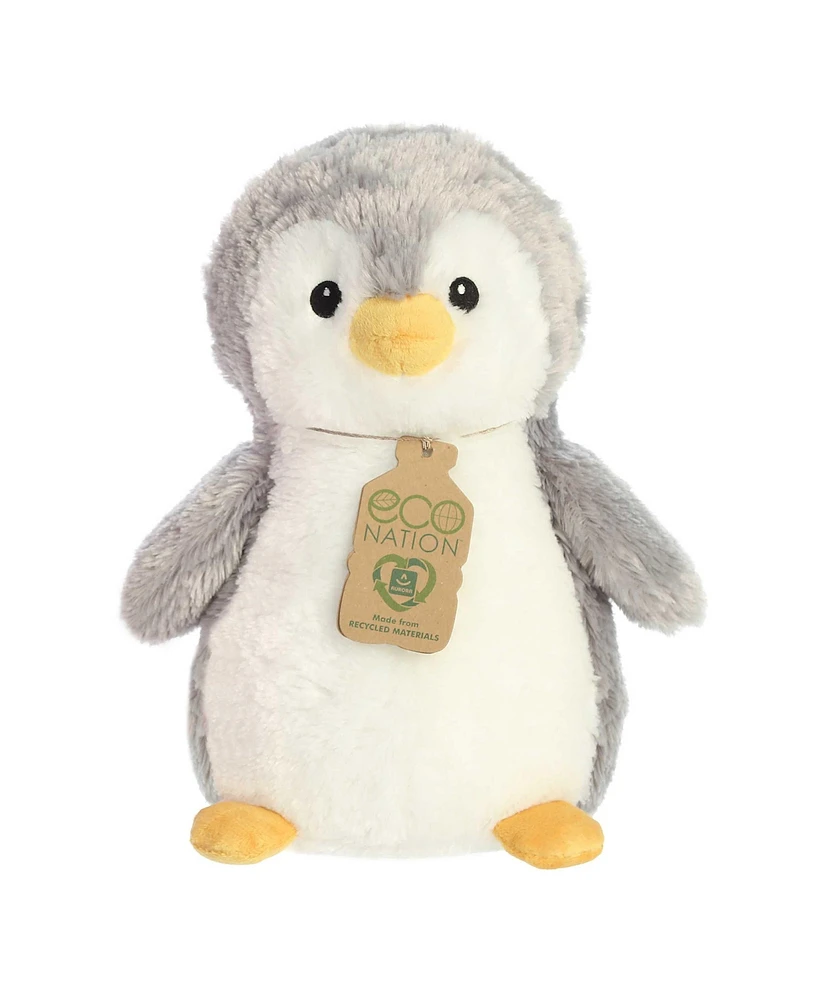 Aurora Medium Eco Hugs Penguin Eco Nation Eco-Friendly Plush Toy Grey 11"