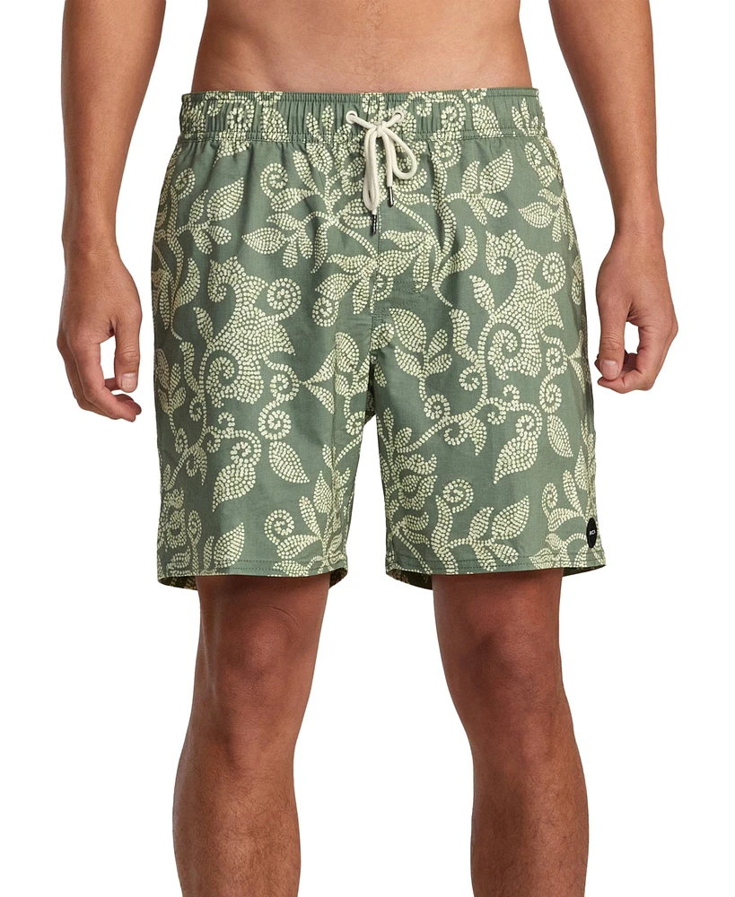 Rvca Men's Barnes Elastic Drawcord Board Shorts